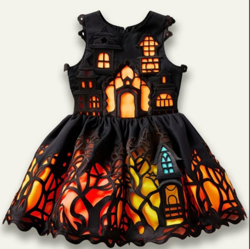 Mini Berni Haunted House Halloween Girls Costume Dress Sz. 2-3yr
